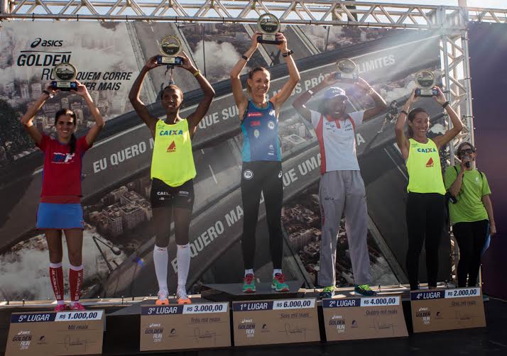 Pódio feminino Asics Golden Run Rio 2016