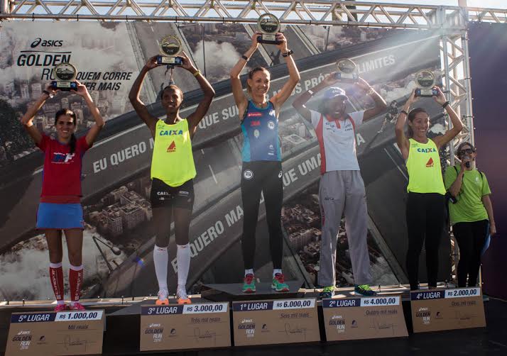 Pódio feminino Asics Golden Run Rio 2016