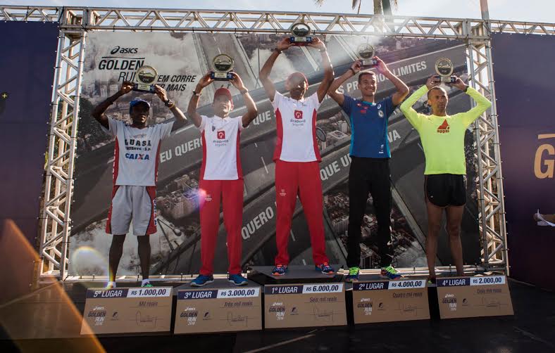 Pódio masculino Asics Golden Run Rio 2016