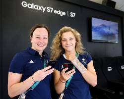 Olympians Visit Samsung Galaxy Studio